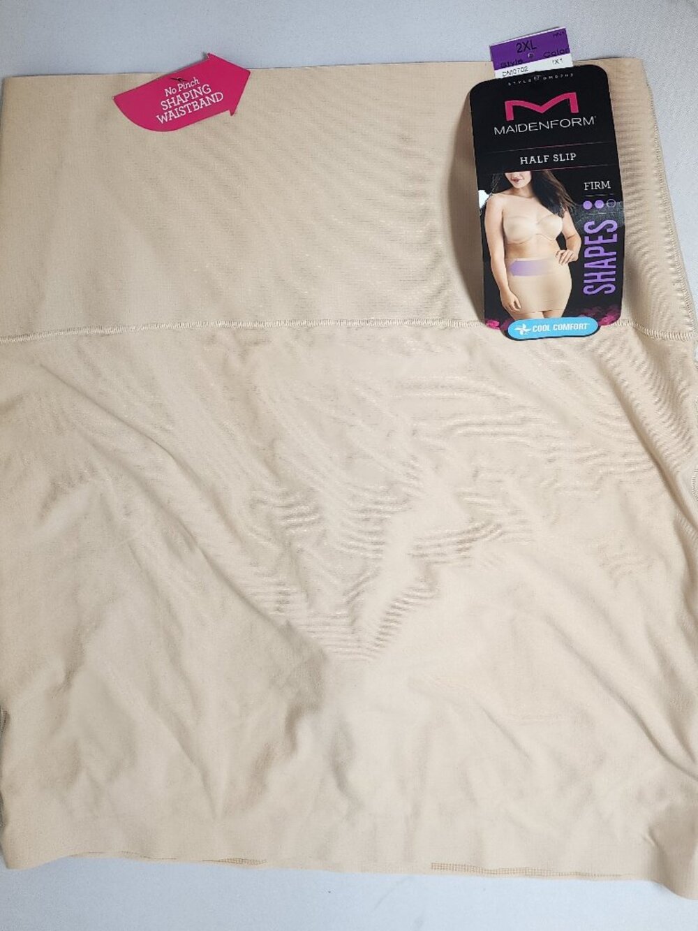 Maidenform Women's Tame Your Tummy Half Slip Shapewear - Beige - 2XL